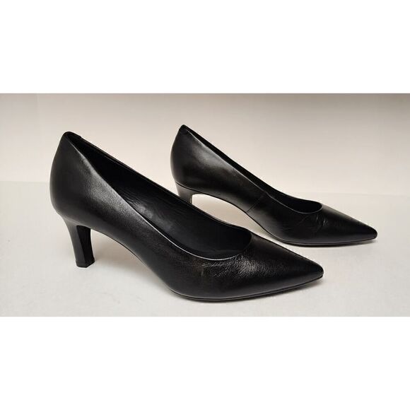 GEOX Respira Italian patent Women's Bibbiana Dress Heel Pumps, Black SZ 38/US8 - Picture 2 of 13